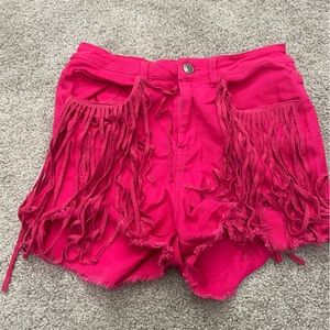 Pink Fringe Shorts - Altard State